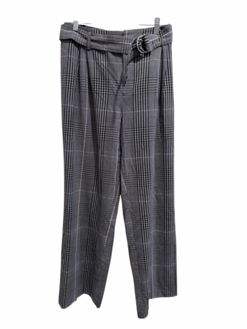 a new day Size 16 Black, White, Pink Plaid Wide Leg Pants with pink accents.